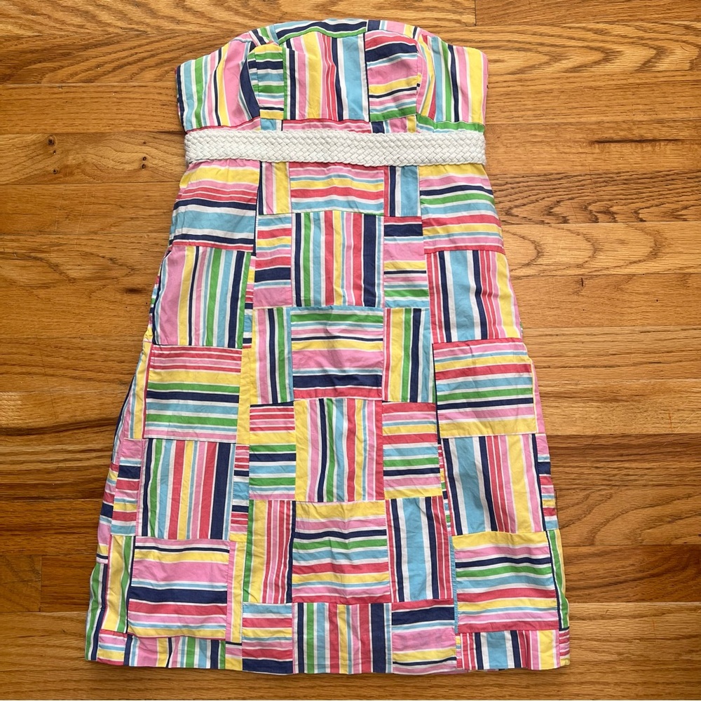 Lilly Pulitzer Strapless Patchwork Dress